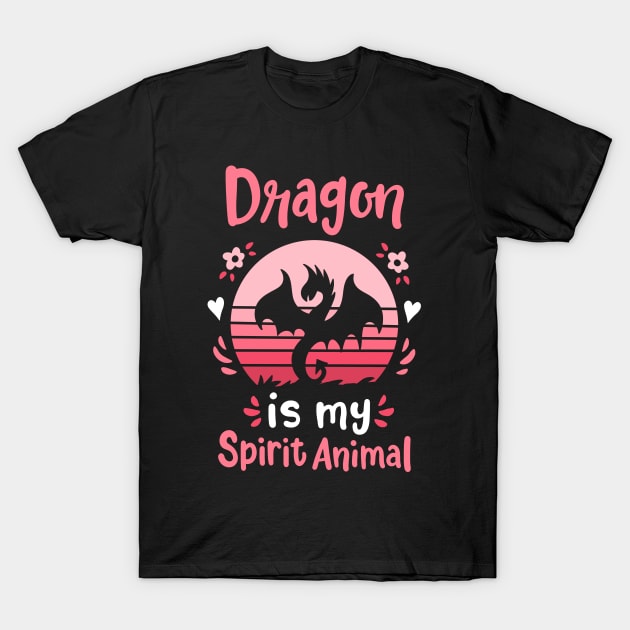 Dragon Spirit Animal Retro T-Shirt by CreativeGiftShop